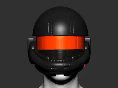 helmet high poly sculpt 3d printable ver 7 3D model 3D model 58