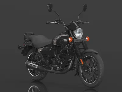 Bajaj Avenger 160 Street Ebony Black Low-poly 3D model