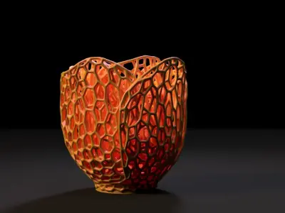 Rose vase 3D print model
