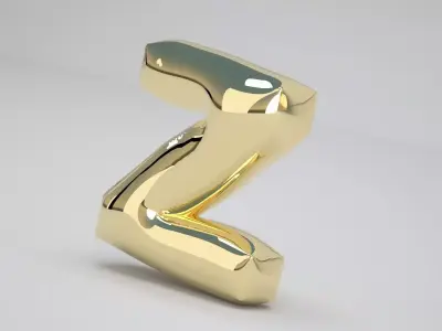 Z Balloon Gold 3D model