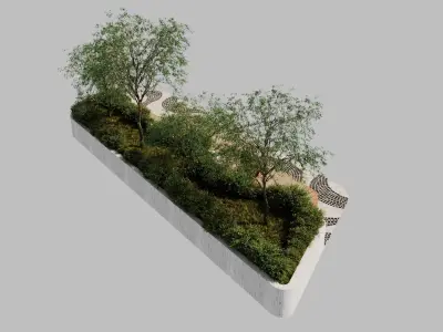 outdoor street plaza 3D model