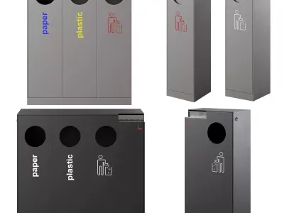 Waste bin Crystal by mmcite 3D model