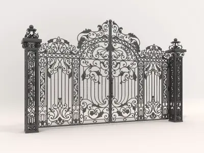 Classic European style Mansion Gate 6 3D model