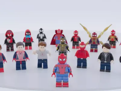 Lego Spider man big pack 3D model