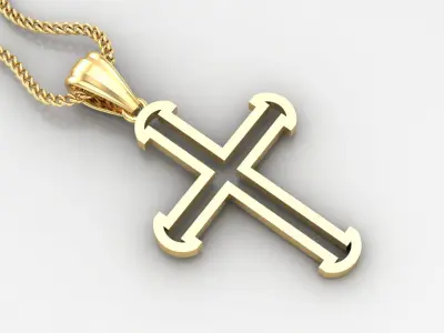 Cross Light Gold 4CP018 3DM STL 3D print model