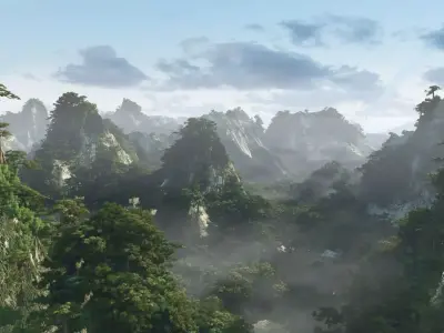 Natural Mountains and Mountains 3D model