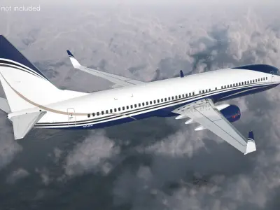  Boeing 737-900 Aircraft with Luxury Interior and Cockpit Rigged for Maya 
