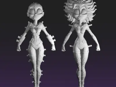 Frankenstien Brides Interchangeable Sculptures 3D print model