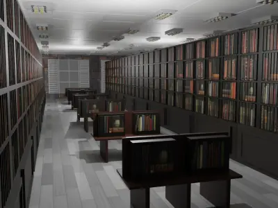 Book Store Low-poly 3D model