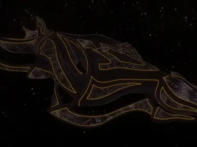 Alien spacecraft 3D model