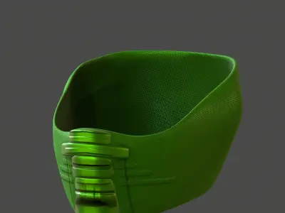 Gas mask helmet 3d model scifi Low-poly  Low-poly 3D model