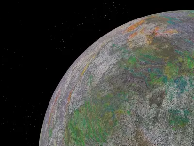 alien moon 006 Low-poly 3D model