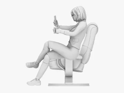 Girl Selfie 3D print model