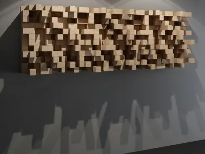 Six Acoustic Wall Panels for Recording Studio Treatment 3D Model Pack