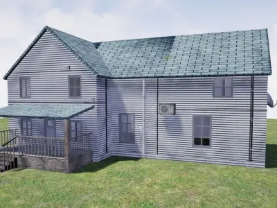 Residential House Low-poly 3D model purchase