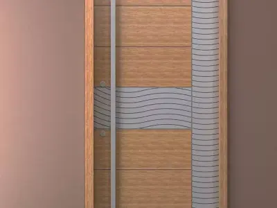 door wood Low-poly 3D model