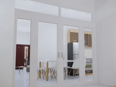 1 Floor Modern House Design Full Interior  3D model
