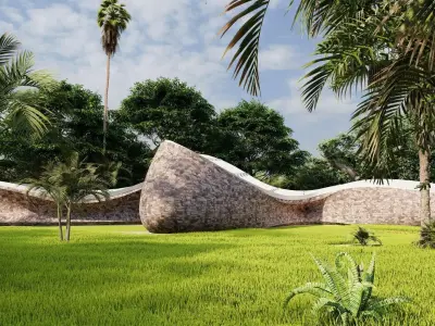 Futuristic 3D building 3D model