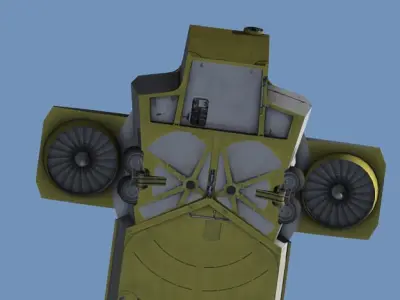 Hover bus Low-poly 3D model