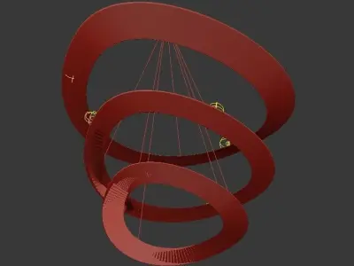 Minitallux circular chandelier 3D model