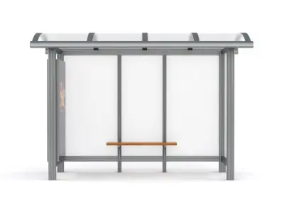 Bus Station Shelter 3D model