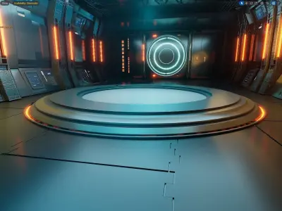 UE5 Virtual Sci-Fi Set  Low-poly 3D model