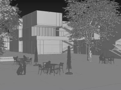 commercial street 3D model buy