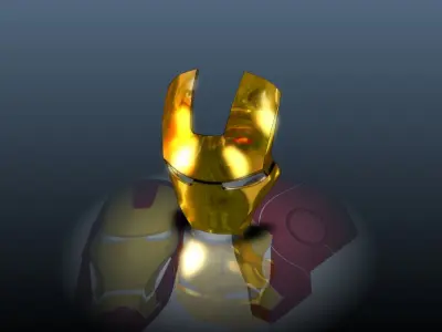 Iron Man Mark 2 and Mark 3 faceplate 3D model