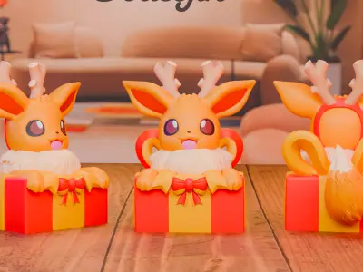 Navikanto Festivo II Pikachu  Eevee y Togepi  Free 3D print model