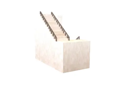 Stairs V1 001 Low-poly 3D model