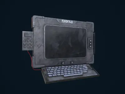 Sci-Fi Terminal Low-poly 3D model
