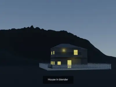 Scifi Collection stool with orange balls 3D Model Pack