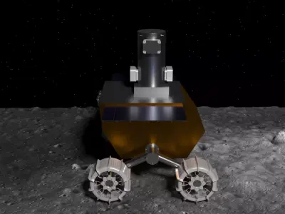 Moon Robot On The Moon 3D model