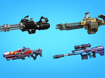 weapon pack vol03 Scifi cartoon weapon  Low-poly 3D model