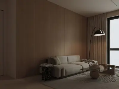Interior scene bedroom 3D model