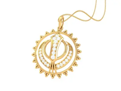 The Akal Purakh  Spiritual Pendant 3D print model