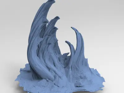 Tiwanaku sci fi cliff tall  3D model