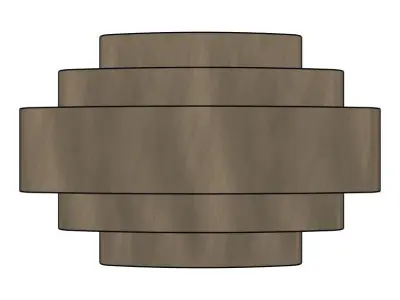Small Interior Bronze Wall Lamp by Jules Wabbes 3D model