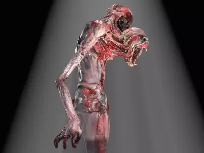 Alien Mutant Zombie 2 Low-poly 3D model
