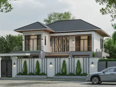 3D Exterior Villa 3D model