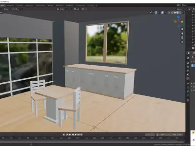 kitchen 3d model with texture 3D model
