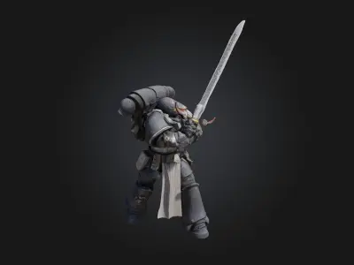  Dark Templar Warrior  Shadow-Forged Elite 3D Character Model 3D print model