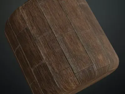 Weathered Red-Brown Rustic Barn Wood PBR Seamless Texture