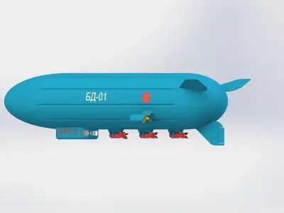 Dirigible bomber 3D print model