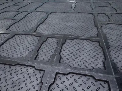 Low Poly Sci-Fi plane panels   Low-poly 3D model