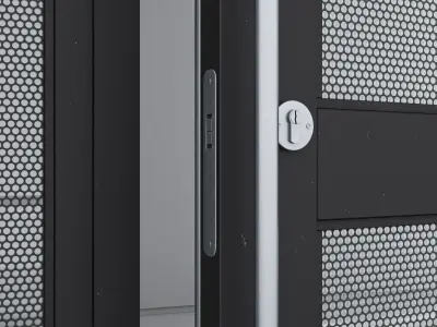 Aluminium door 68 3D model