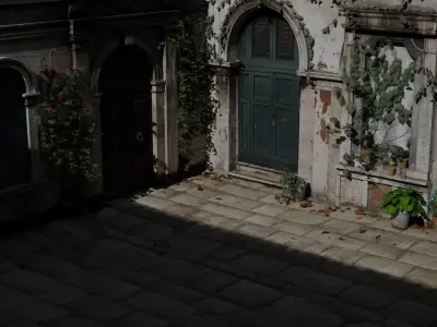 Italian Venetian Gothic Scene Low-poly 3D model