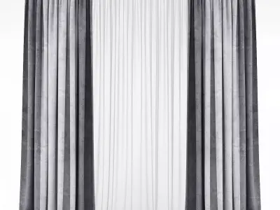 Curtains513 curtain Low-poly 3D model
