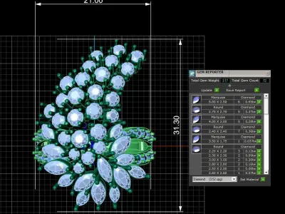 Diamond Ring for Women 3D print model 7