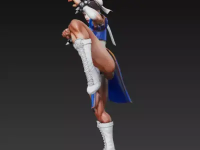 Chun Li from Street Fighter 3D print model